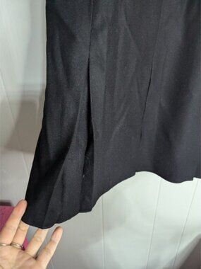 Vintage St Michael W Germany made womens 12 Pure New Wool black full lined skirt